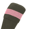 Pennine Byron Sock Olive & Pink M 2
